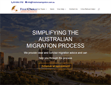 Tablet Screenshot of firstchoicemigration.com.au